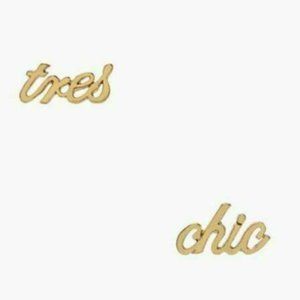 Kate Spade “tres chic” idiom stud earrings
